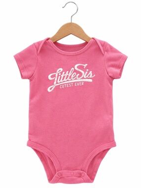 5/$10 Carter's Short Sleeve Bodysuit "Little Sister"